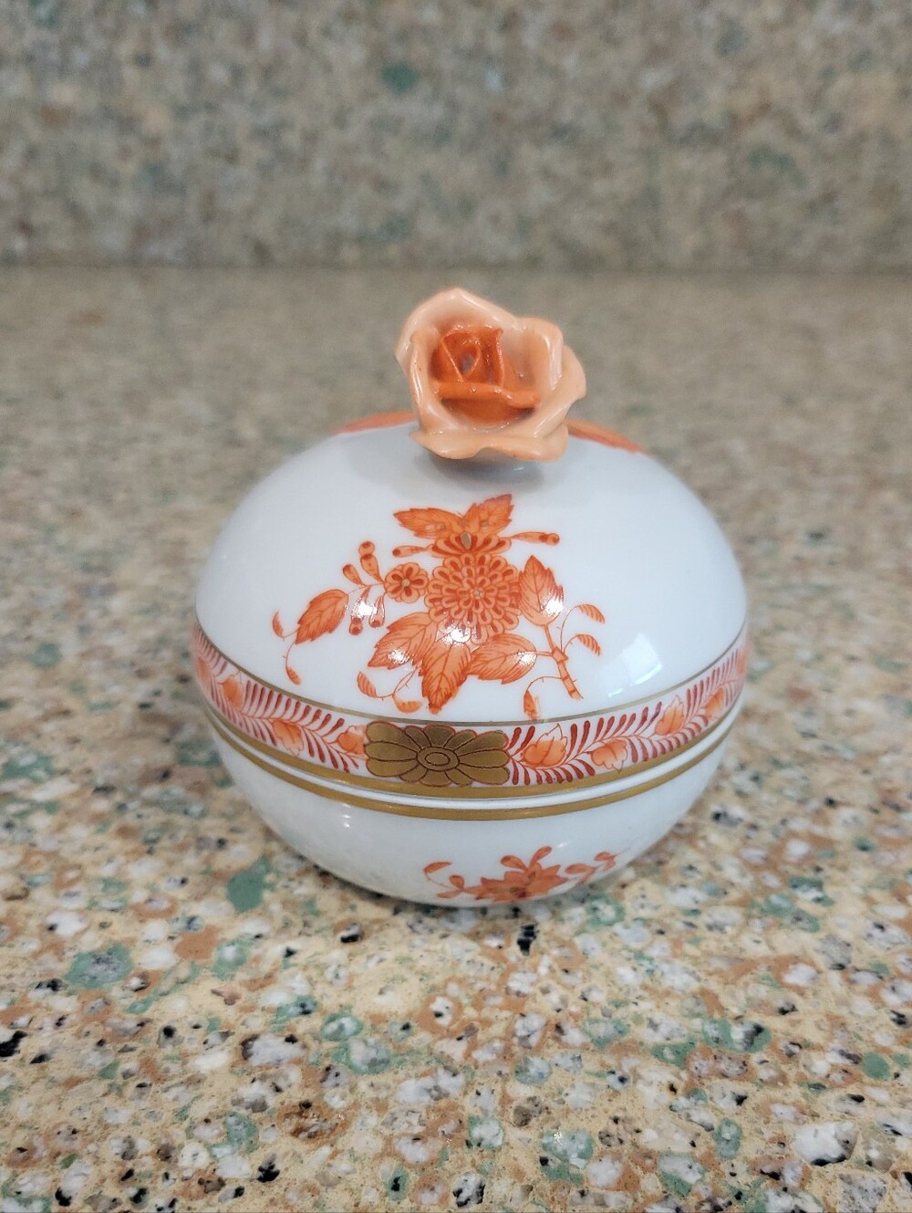Vintage Herend Hungary Trinket Box/Bonbon Box